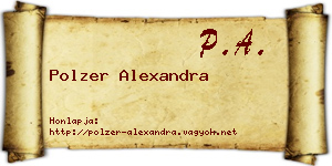 Polzer Alexandra névjegykártya